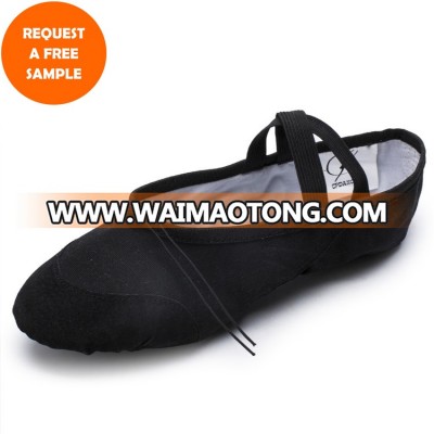 7000005 Russia Chile Poland South Africa Slovkia Bulk Cheap Black Girls Canvas Split Sole Ballet Dance Shoes